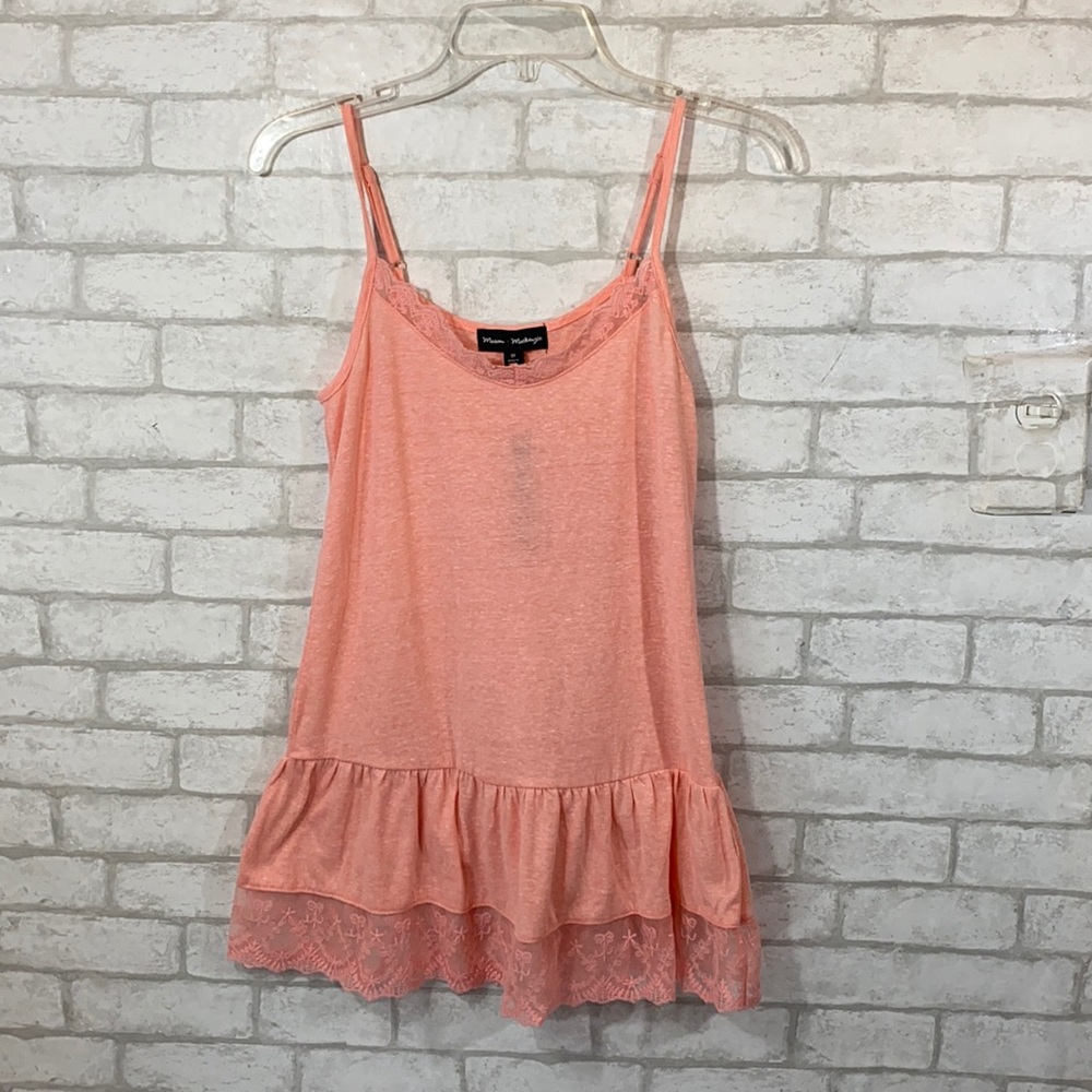 Mason+Mackenzie coral/pink tank size small